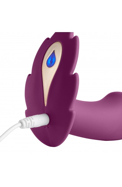 Partner Panty Leaf Vibrator With Remote Control -  Plum