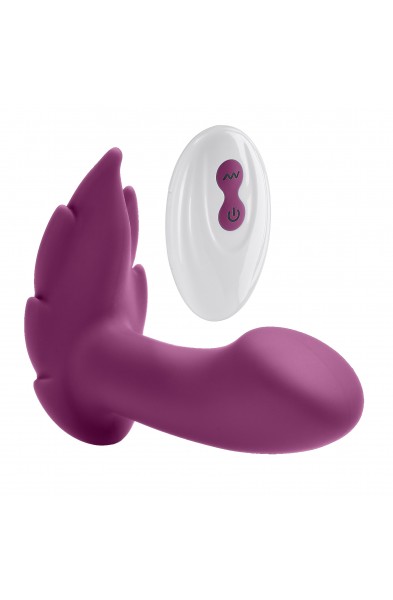 Partner Panty Leaf Vibrator With Remote Control -  Plum