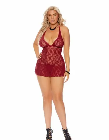 Lace Babydoll and G-String - Queen