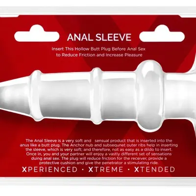 Xplay Anal Sleeve Plug 7.0 Inch - Clear