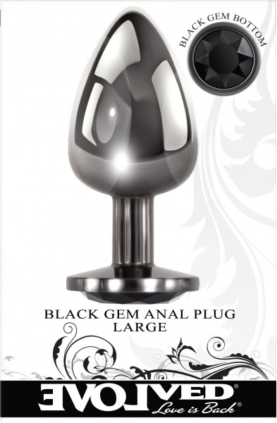 Black Gem Anal Plug - Large