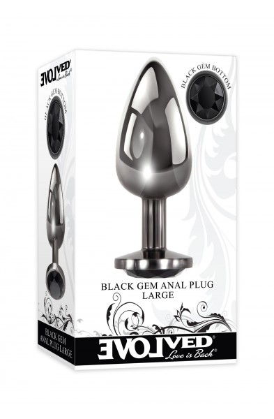 Black Gem Anal Plug - Large