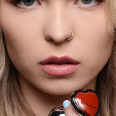 Red Jasper Heart Anal Plug - Medium