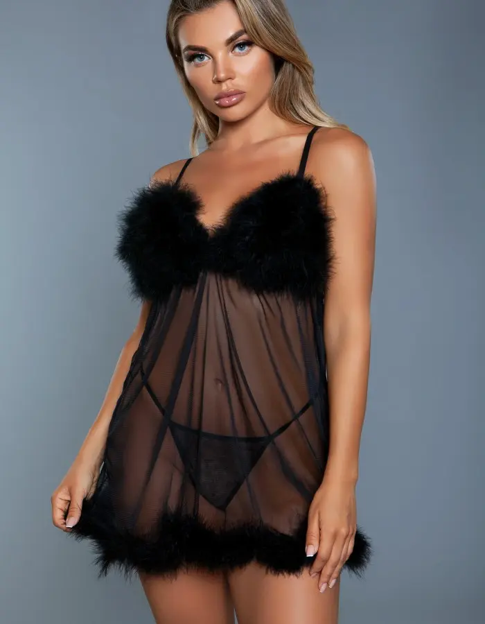 Farrah Babydoll - Large/ X-Large - Black