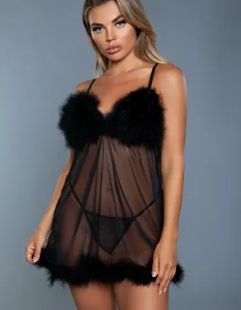 Farrah Babydoll - Small/ Medium - Black
