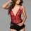 Denim Shorts With Fishnet Top Trimming and Fringe - Medium - Black