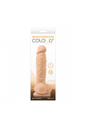 Colours - Pleasures - Vibrating - 5 Inch Dildo -  White