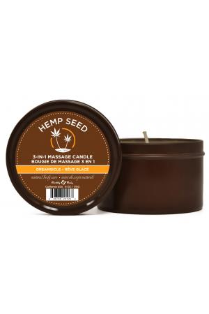 Hemp Seed 3-in-1 Massage Candle - Dreamsicle - 6 Oz.