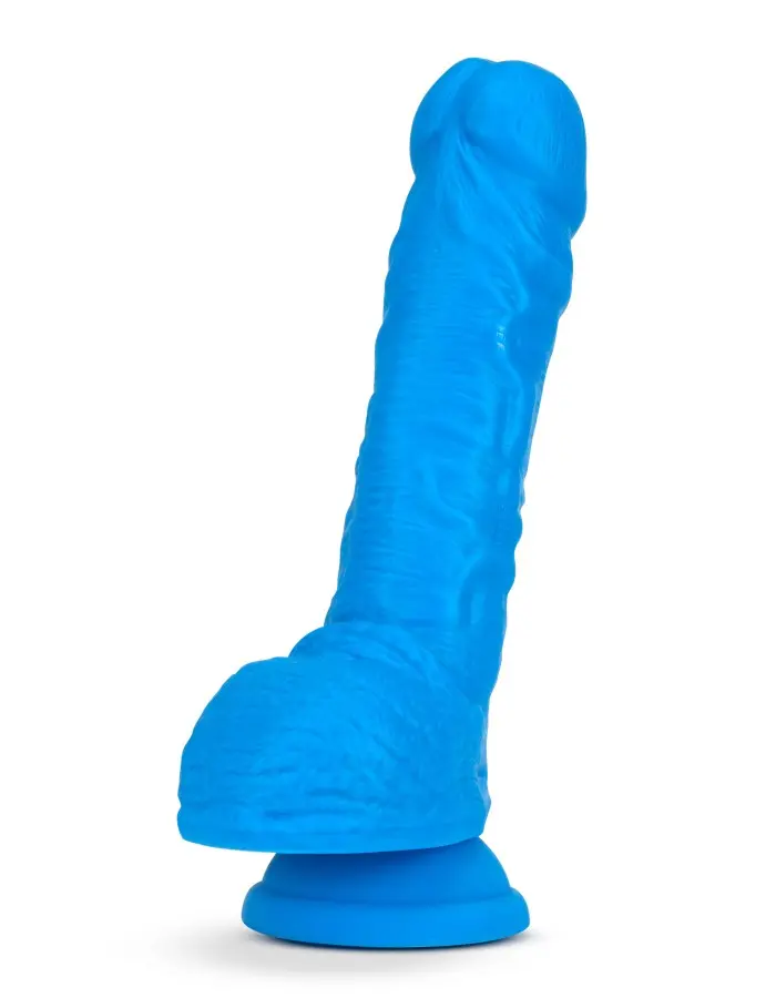 Neo Elite - 9 Inch Silicone Dual Density Cock With Balls - Blue