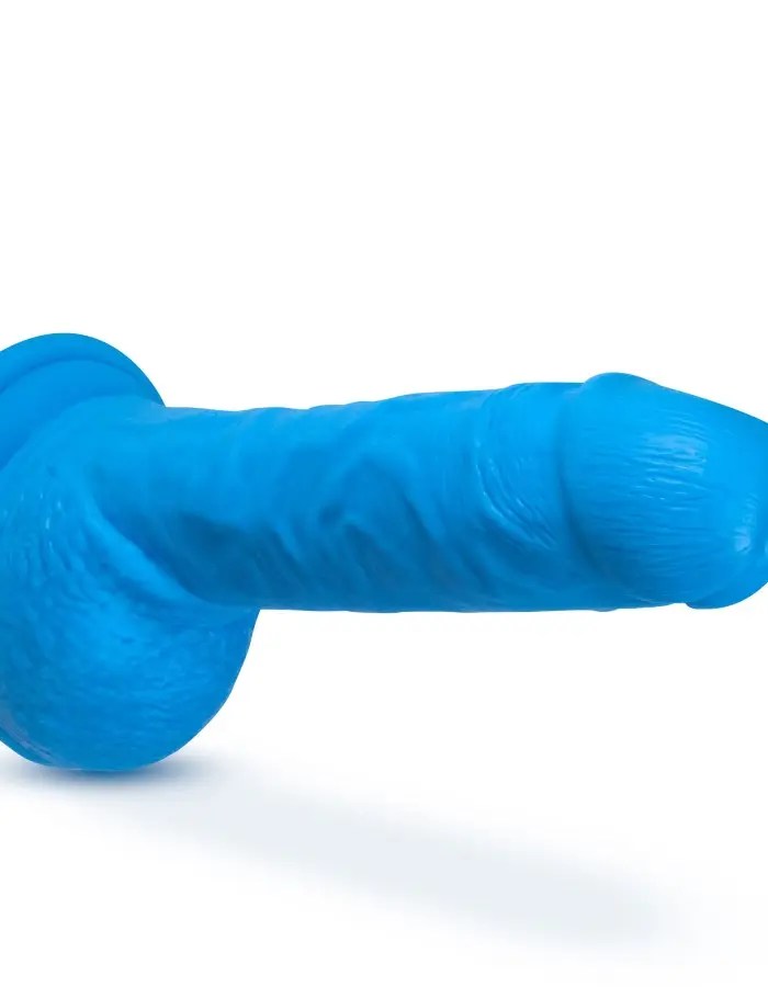 Neo Elite - 9 Inch Silicone Dual Density Cock With Balls - Blue