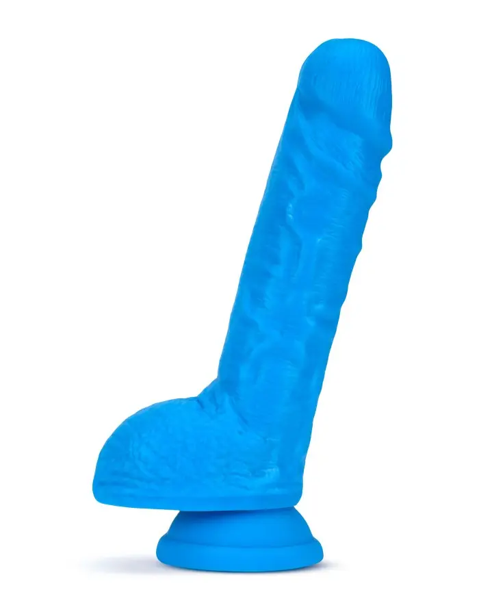 Neo Elite - 9 Inch Silicone Dual Density Cock With Balls - Blue
