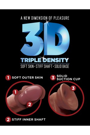 King Cock Plus Triple Density 6 Inch Cock - Brown