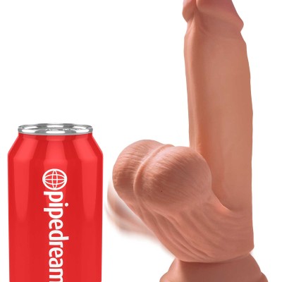 7 Inch Triple Density Cock With Swinging Balls - Tan