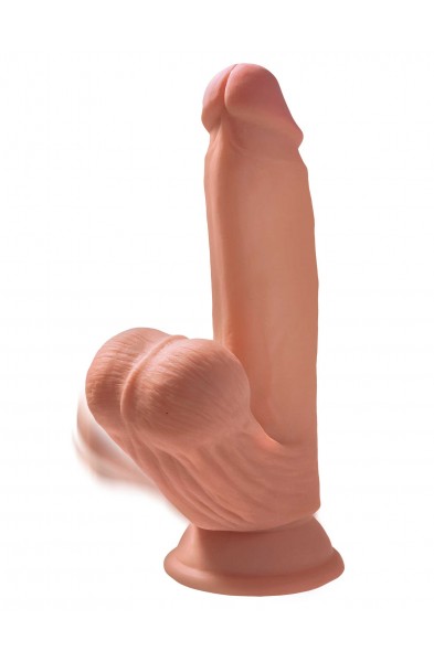 7 Inch Triple Density Cock With Swinging Balls -  Tan