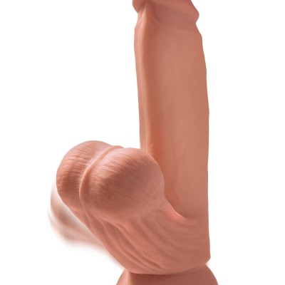 7 Inch Triple Density Cock With Swinging Balls - Tan