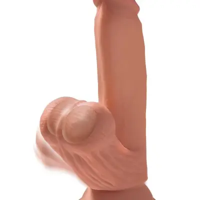 7 Inch Triple Density Cock With Swinging Balls - Tan