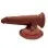 8 Inch Triple Density Cock With Swinging Balls - Brown