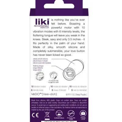 Liki Rechargeable Flicker Vibe - Deep Purple