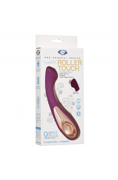 Pro Sensual Roller Touch Tri-Function G-Spot Curved Form - Plum