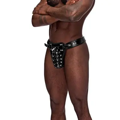 Taurus Leather Thong - One Size - Black