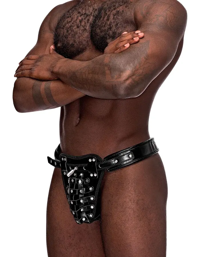 Taurus Leather Thong - One Size - Black