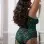 2pc Floral Lace Strappy Garter Teddy With Sheer Plunge - Ultramarine Green