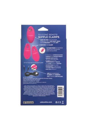 Silicone Remote Nipple Clamps - Pink