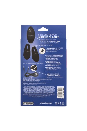 Silicone Remote Nipple Clamps - Black