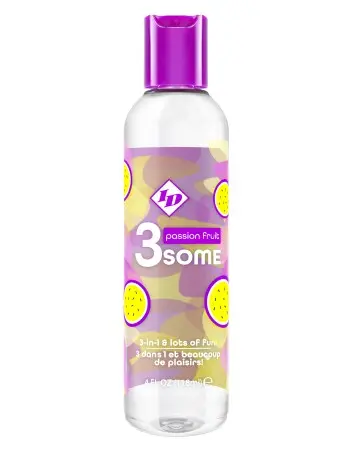 3some 3-in-1 Lubricant - Passion Fruit - 4 Fl. Oz.