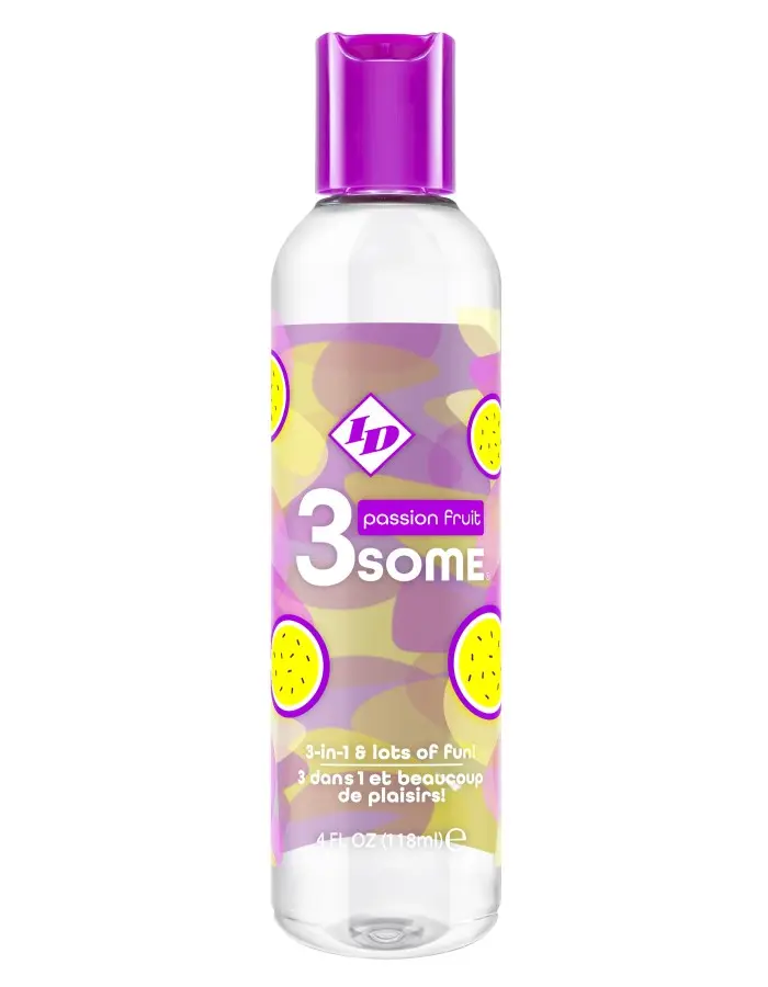 3some 3-in-1 Lubricant - Passion Fruit - 4 Fl. Oz.