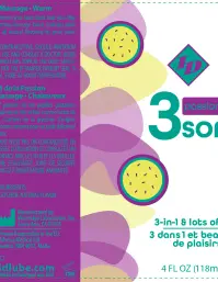 3some 3-in-1 Lubricant - Passion Fruit - 4 Fl. Oz.