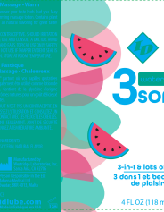 3some 3-in-1 Lubricant - Watermelon - 4 Fl. Oz.