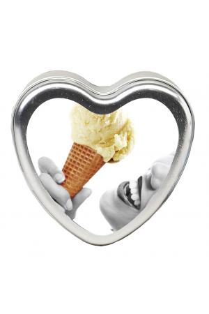 Edible Heart Candle - Vanilla - 4 Oz.