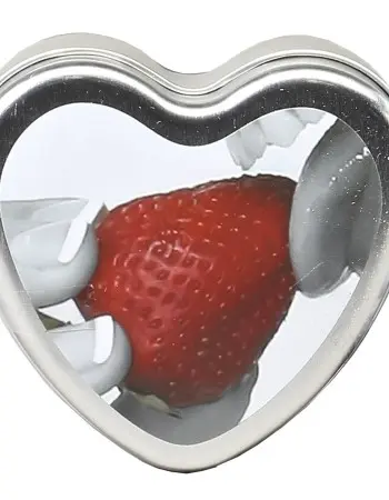 Edible Heart Candle - Strawberry - 4 Oz.