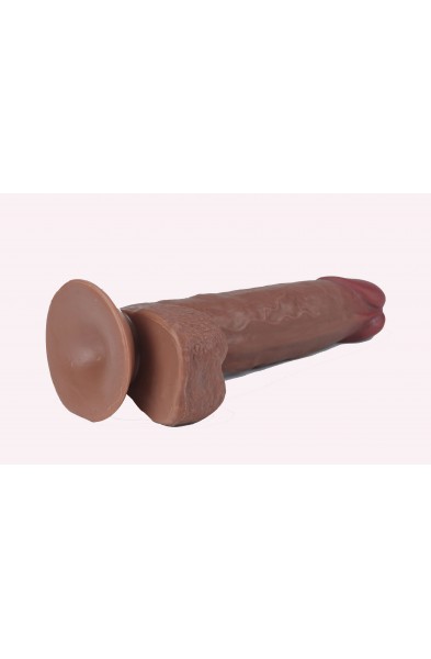 Get Lucky 7.5 Inch Real Skin Dong - Light Brown