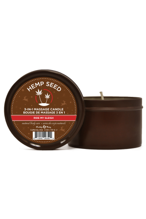 Hemp Seed 3-in-1 Massage Candle Ride My Sleigh  6oz/ 170 G