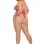 Bralette and Harness Panty - Queen Size - Fuchsia
