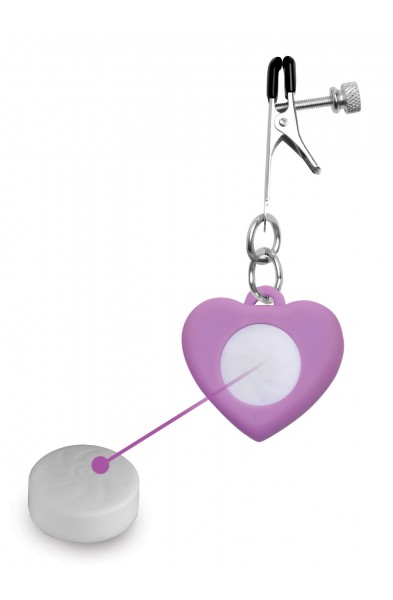 Silicone Light Up Heart Nipple Clamps