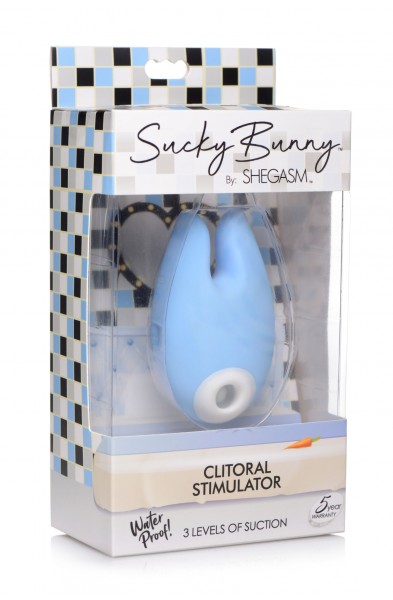 Sucky Bunny Silicone Clitoral Stimulator - Blue