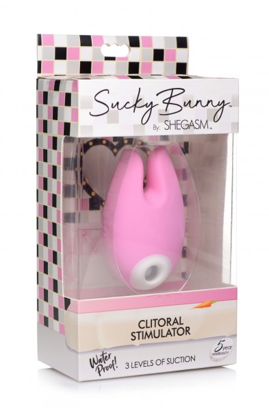 Sucky Bunny Silicone Clitoral Stimulator - Pink