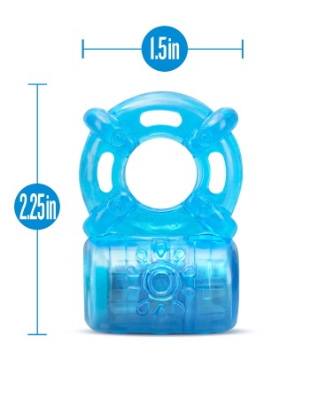 Stay Hard - Rechargeable 5 Function Cock Ring - Blue