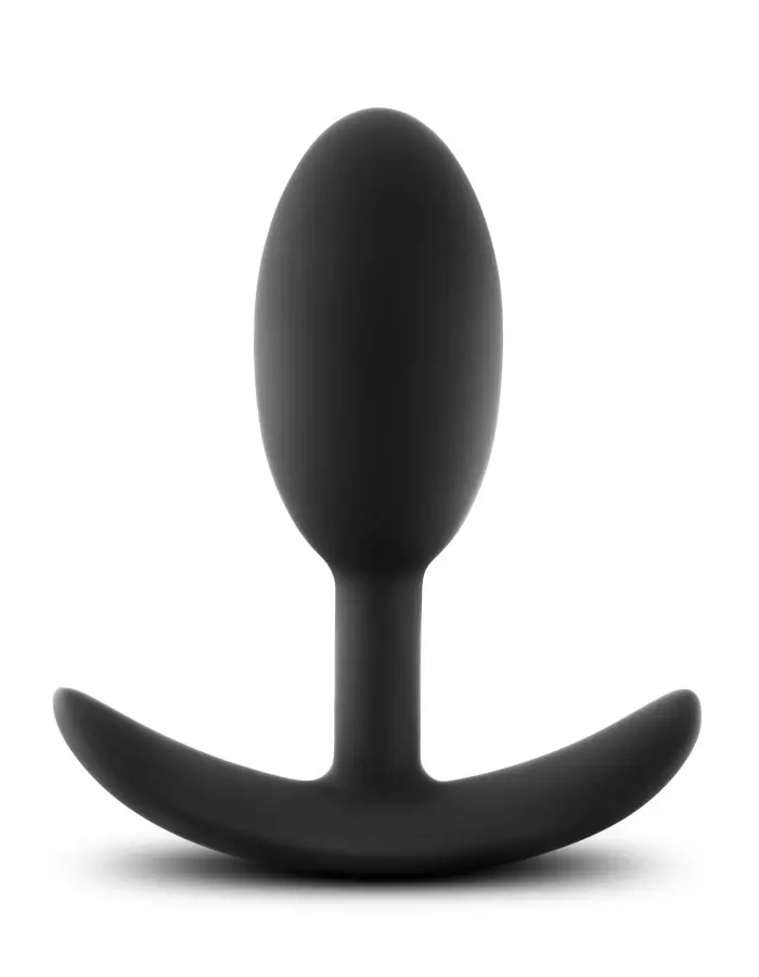 Anal Adventures - Platinum - Silicone Vibra Slim Plug -Medium - Black