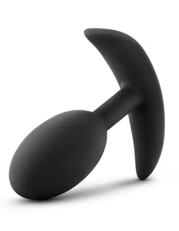 Anal Adventures - Platinum - Silicone Vibra Slim Plug -Medium - Black
