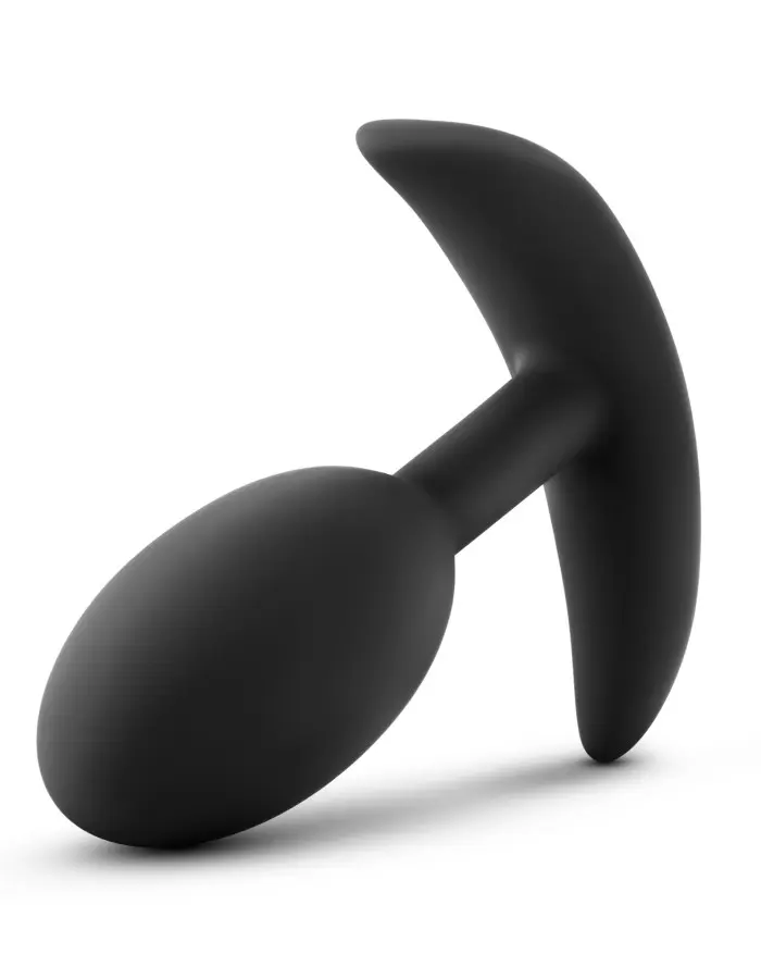 Anal Adventures - Platinum - Silicone Vibra Slim Plug -Medium - Black