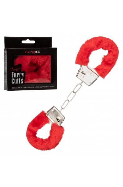 Playful Furry Cuffs - Red