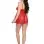 Santa Babydoll, Thong and Hat - Large - Lipstick Red