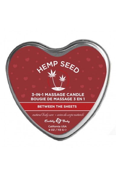 Hemp Seed 3-in-1 Massage Candle -  Between the Sheets - 4oz