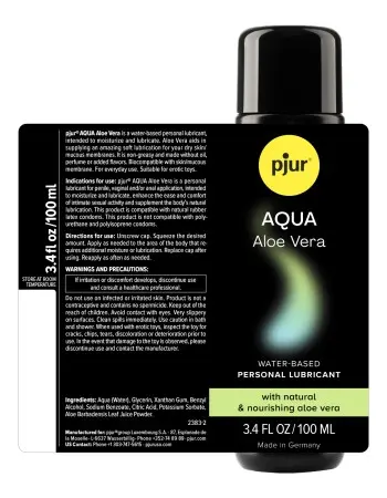 Pjur Aqua Aloe Vera - 100 ml - 3.4 Fl. Oz