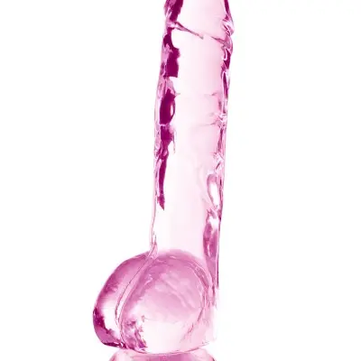 Naturally Yours - 8 Inch Crystalline Dildo - Rose
