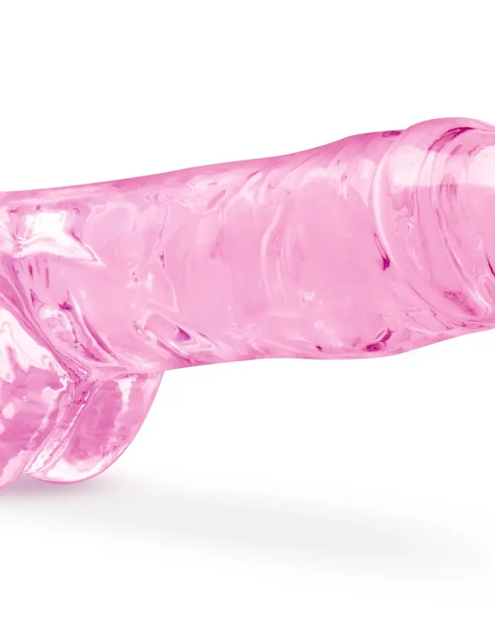 Naturally Yours - 8 Inch Crystalline Dildo - Rose